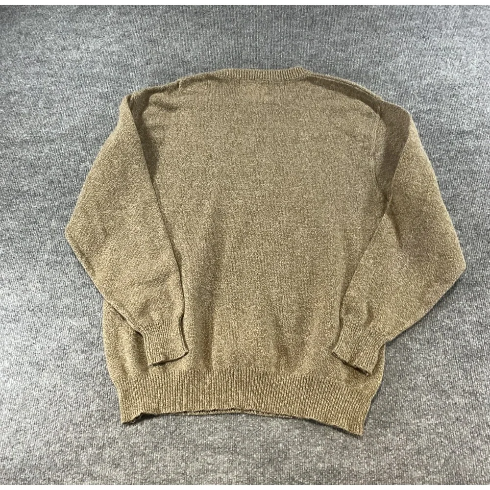 Woolrich Sweater Mens XL Tan Crewneck Knit Pullover Casual Outdoor Warm Classi